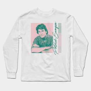 Patrick Swayze / / / 80s Aesthetic Fan Art Design Long Sleeve T-Shirt